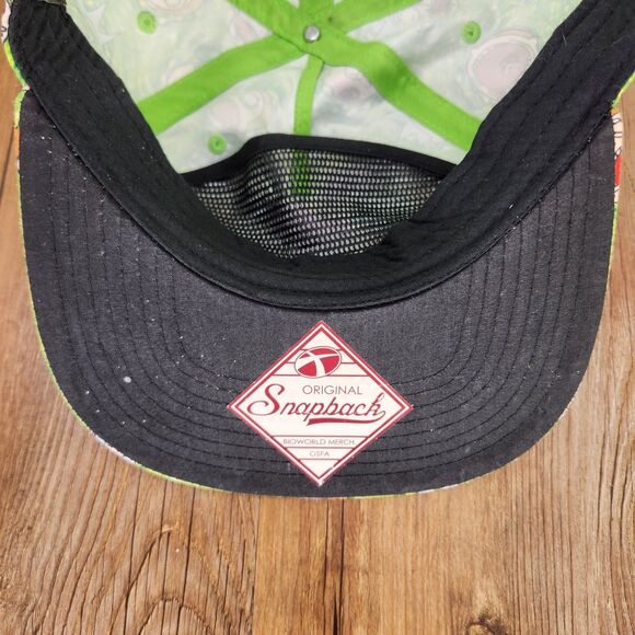 Rick & Morty Snapback Hat BioWorld Green Portal Faces Cartoon Network Adult Swim - Picture 8 of 11